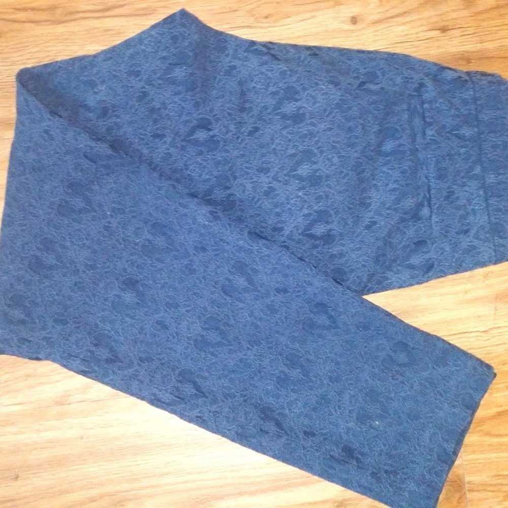 Holiday Navy Brocade Pant